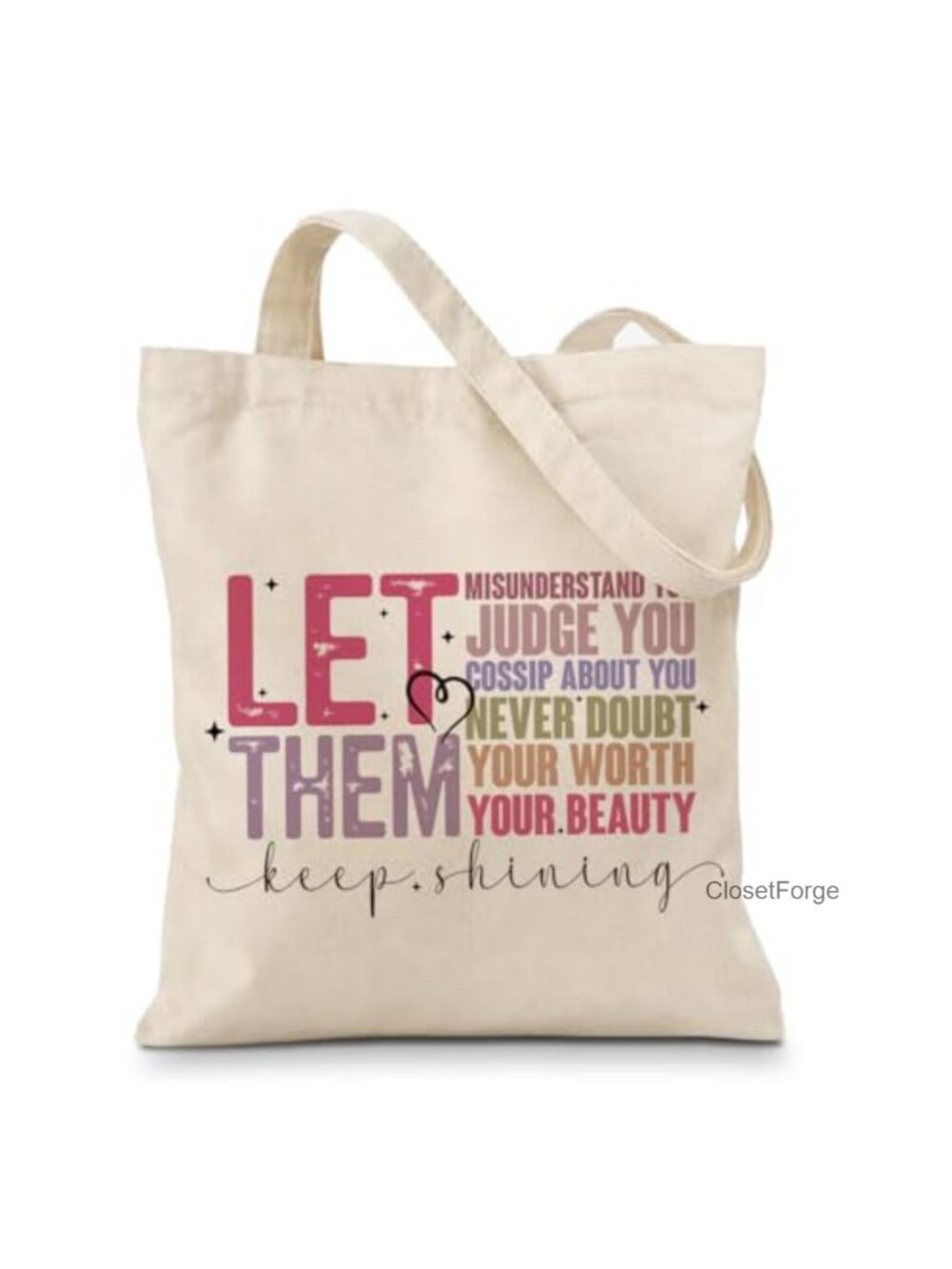 Canvas Tote Bag Heavy Duty Cotton Reusable Shoulder Bag